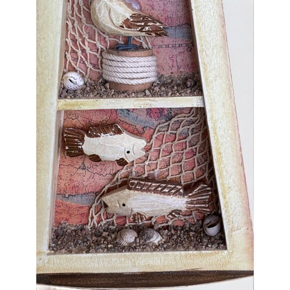 Vintage Wooden Lighthouse Shadowbox Wall/Table Decor - Picture 5 of 7